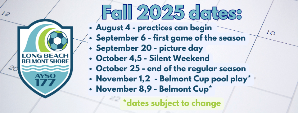 Fall 2025 dates